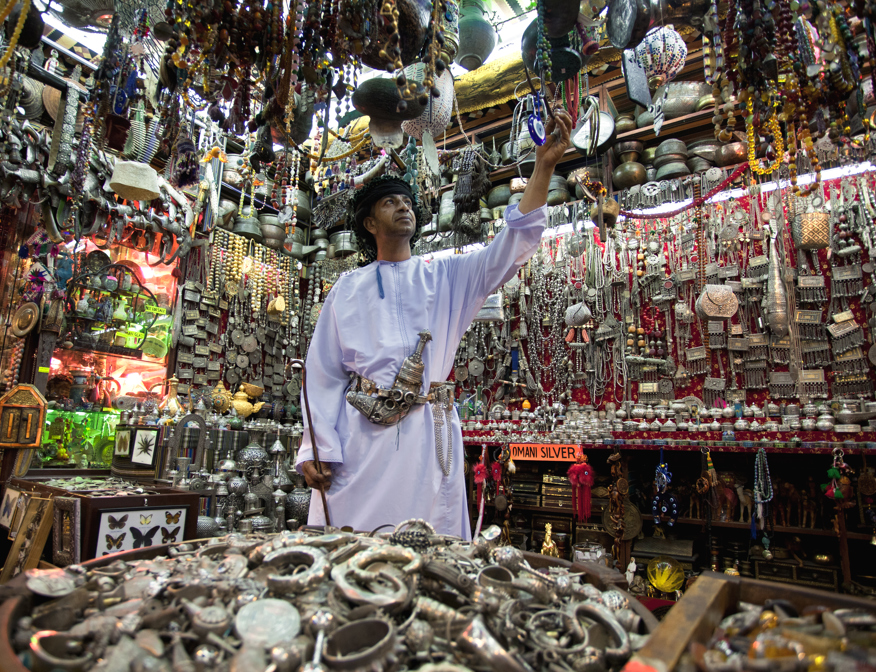 A Jewellery Seller In The Muttrah Souq, Old Muscat